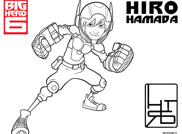 Hiro Hamada all’ attacco disegni da colorare Big Hero 6