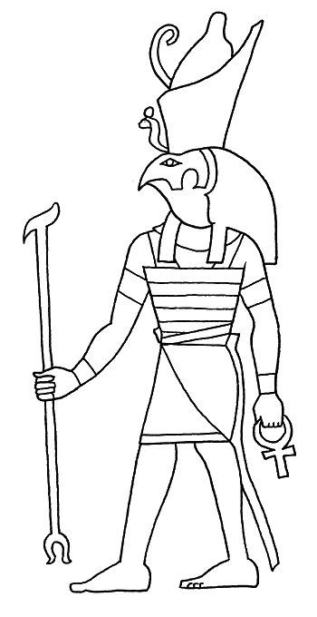 Horus divinità egizia disegni da stampare gratis
