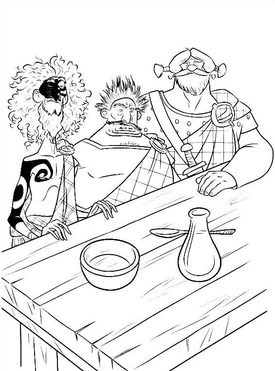 I 3 re alla tavola disegni da colorare gratis