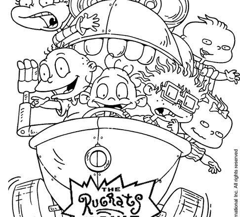 I Rugrats sulla macchinina mostro disegno da colorare gratis