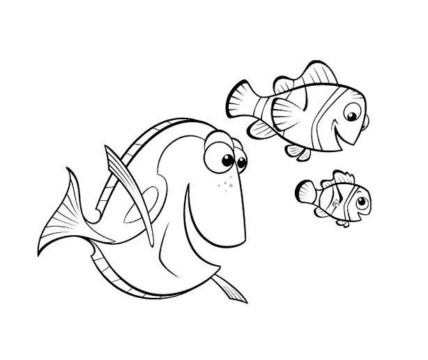 I pesciolini di Alla ricerca di Nemo da colorare