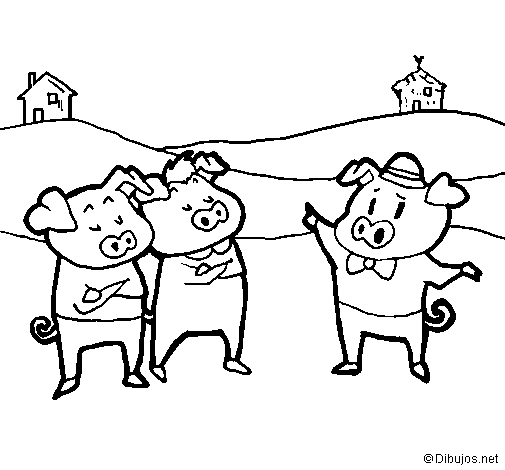 I tre porcellini immagini per i bambini