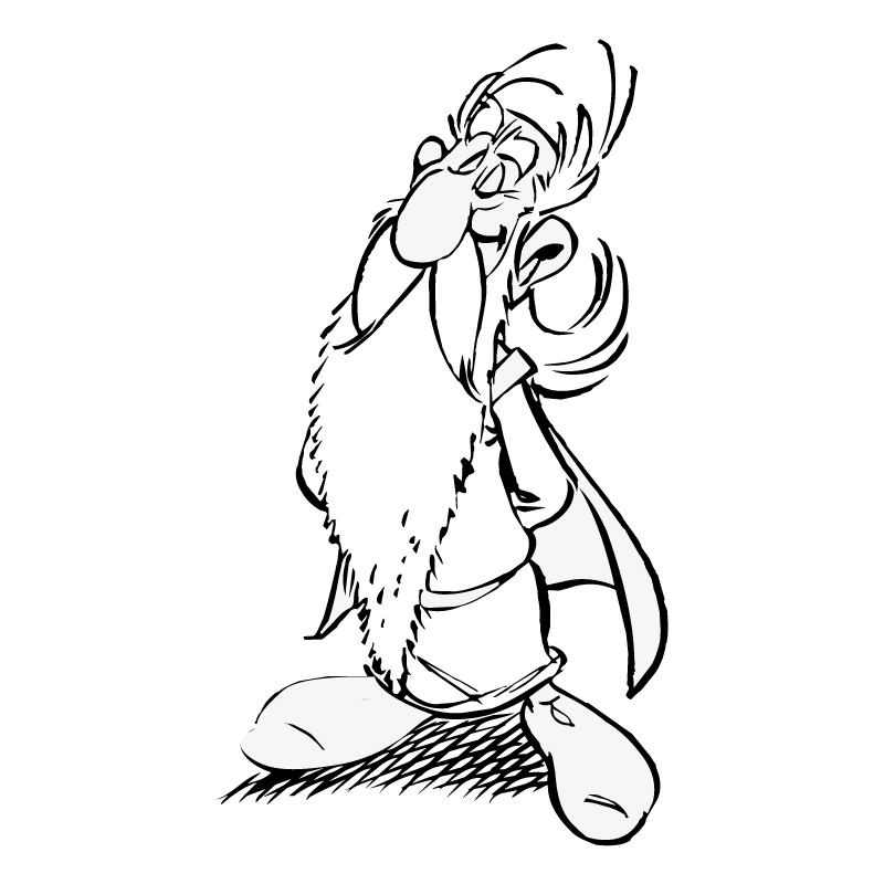 Il Druido Panoramix disegno da colorare Asterix
