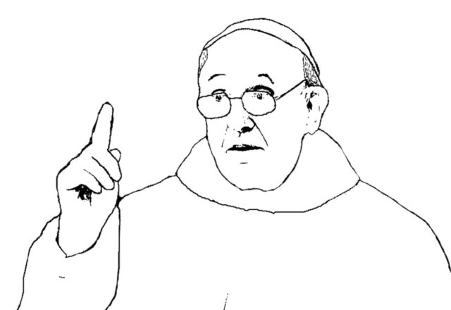 Il Papa Francesco disegno da stampare e da colorare