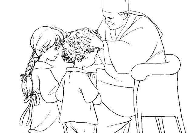 Il Papa Karol Wojtyla benedice i bambini disegni da colorare