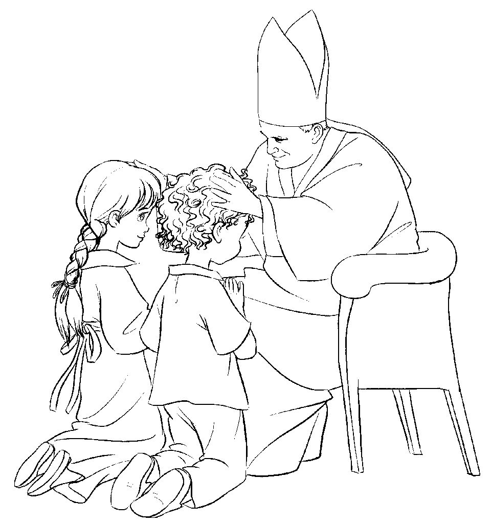 Il Papa Karol Wojtyla benedice i bambini disegni da colorare