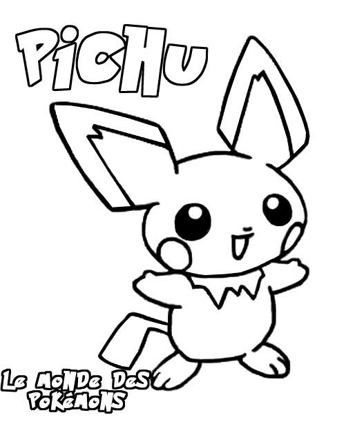 Il Pokemon Pichu disegno per bambini