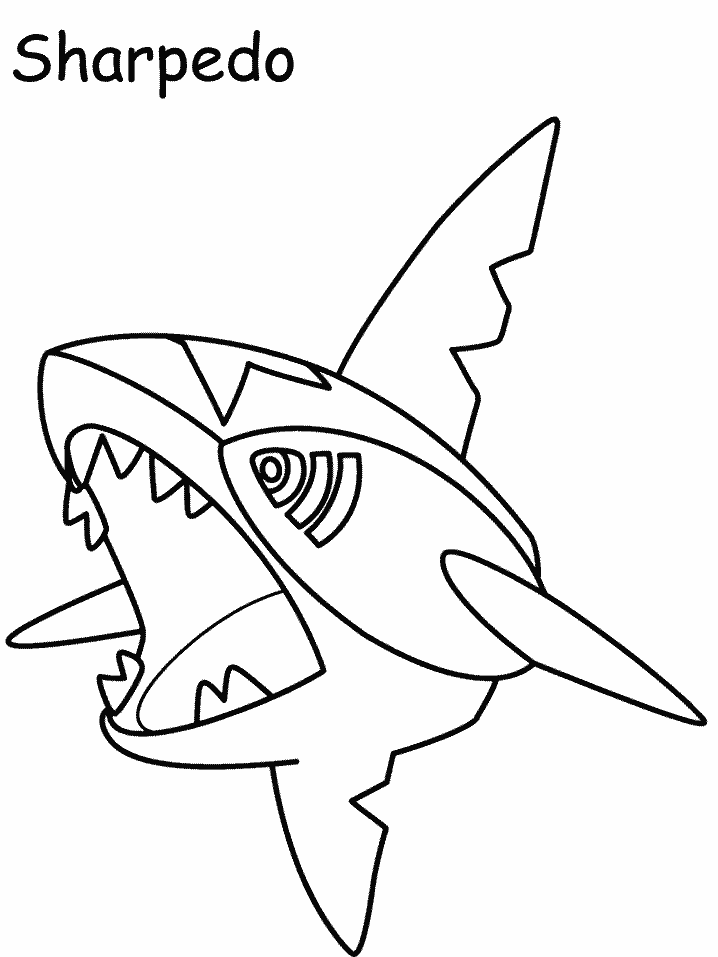 Il Pokemon Sharpedo disegno da colorare