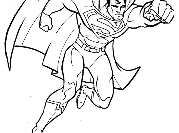 Il Supereroe Superman da colorare per bambini