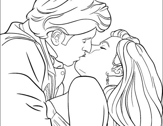 Il bacio di Giselle e Robert disegni da colorare gratis