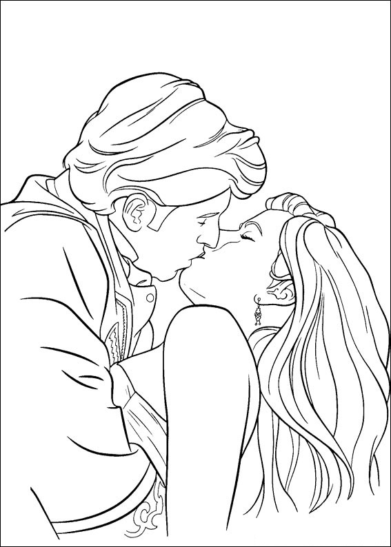 Il bacio di Giselle e Robert disegni da colorare gratis