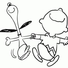 Il ballo di Charlie Brown e Snoopy da colorare