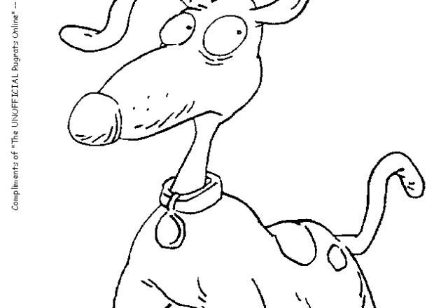 Il bellissimo cane Spike de I Rugrats disegno da colorare gratis