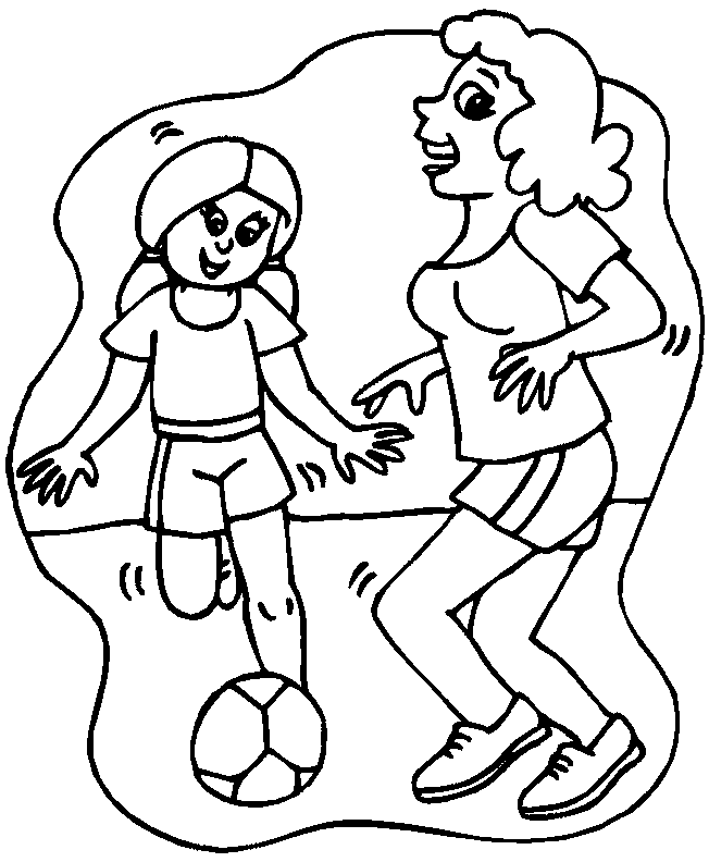 Il calcio femminile disegno da colorare gratis