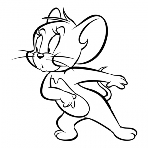 Il curioso topolino Jerry disegno da colorare