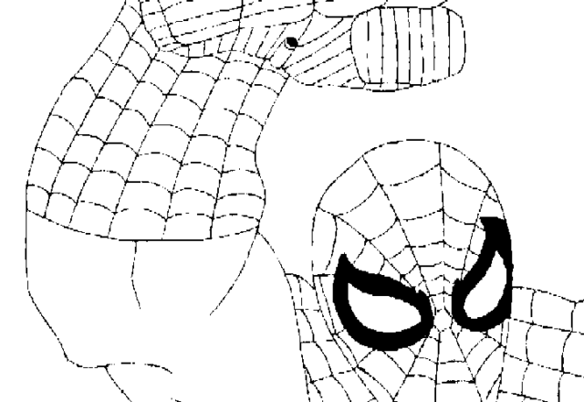Il forte pugno del supereroe Spiderman da colorare
