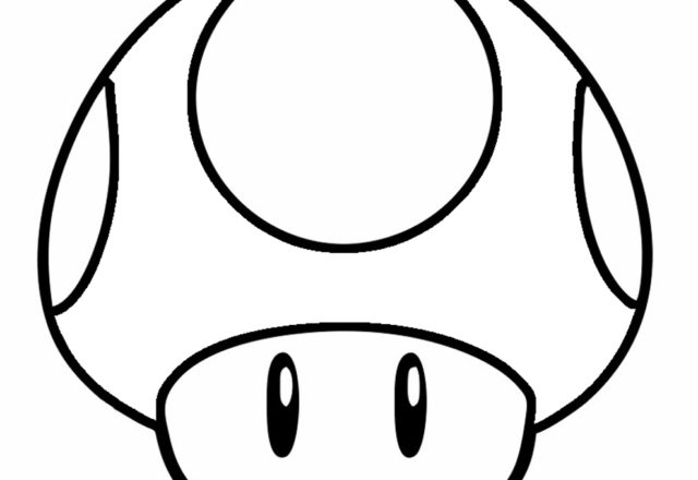 Il funghetto di Super Mario Bros disegno da colorare gratis