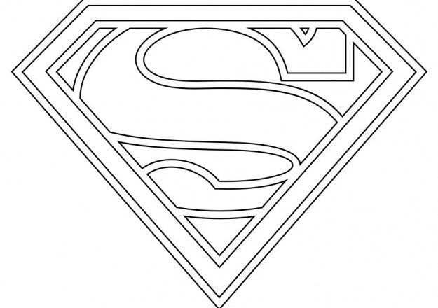 Il logo del Supereroe Superman disegno da colorare gratis