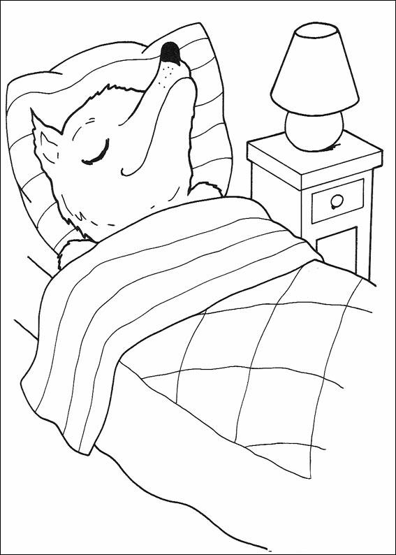 Il lupo nel letto della nonnina disegni da colorare gratis