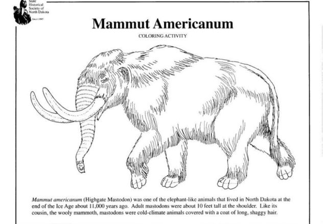Il mammuth americano da stampare e da colorare