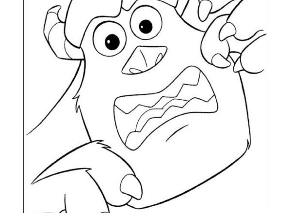 Il mostro Sulley disegno da colorare Monsters and Co