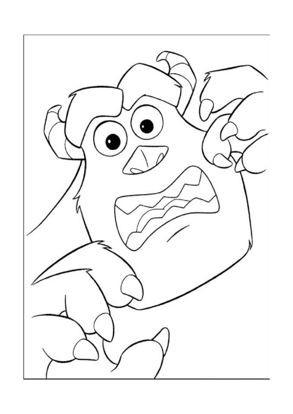 Il mostro Sulley disegno da colorare Monsters and Co