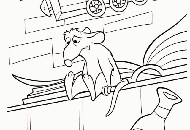 Il protagonista di Ratatouille triste disegni da stampare e colorare per bambini e bambine