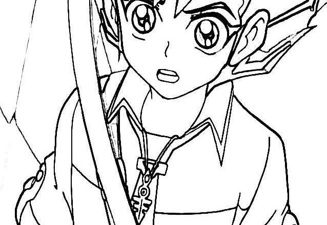Il protagonista di Yu Gi Oh disegno da colorare
