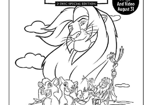 Il re leone 2 disegni da colorare gratis