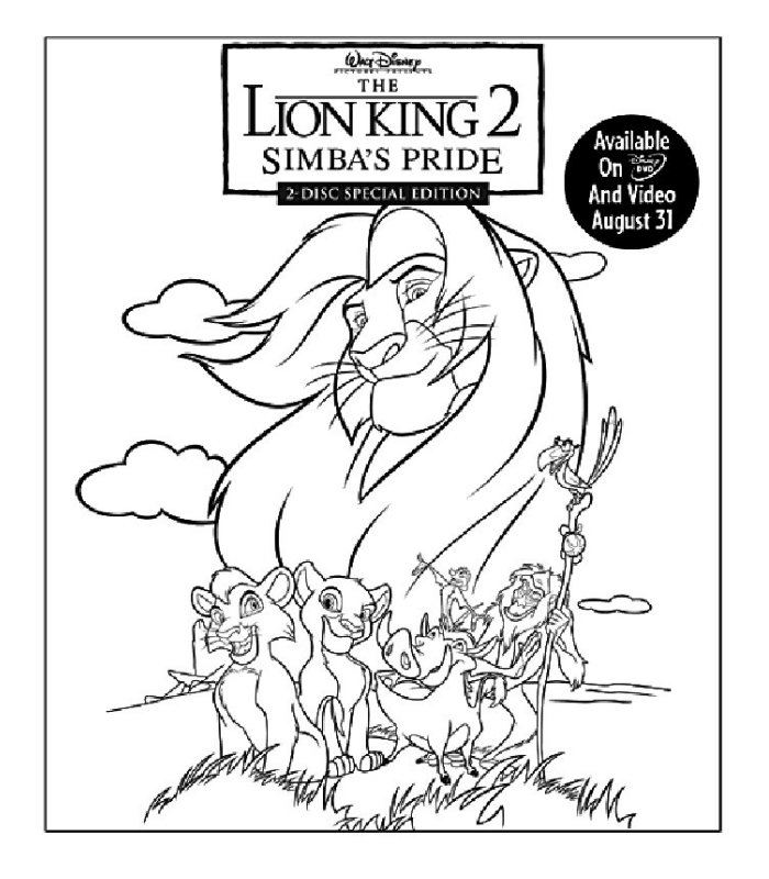 Il re leone 2 disegni da colorare gratis