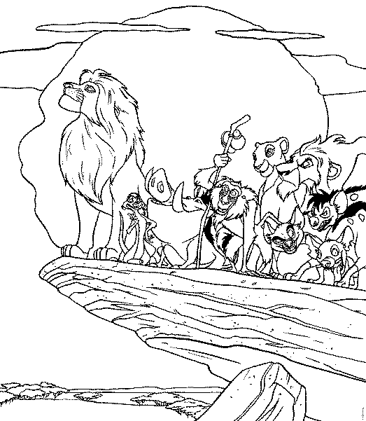 Il re leone disegni da colorare gratis