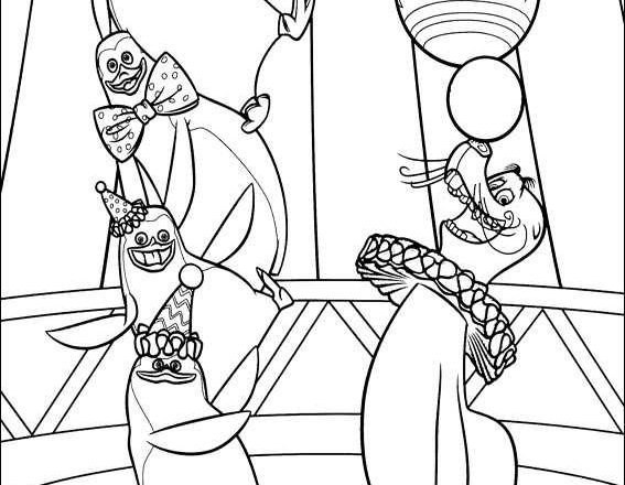 Il simpatico circo di Madagascar film cartone animato della Dreamworks da colorare
