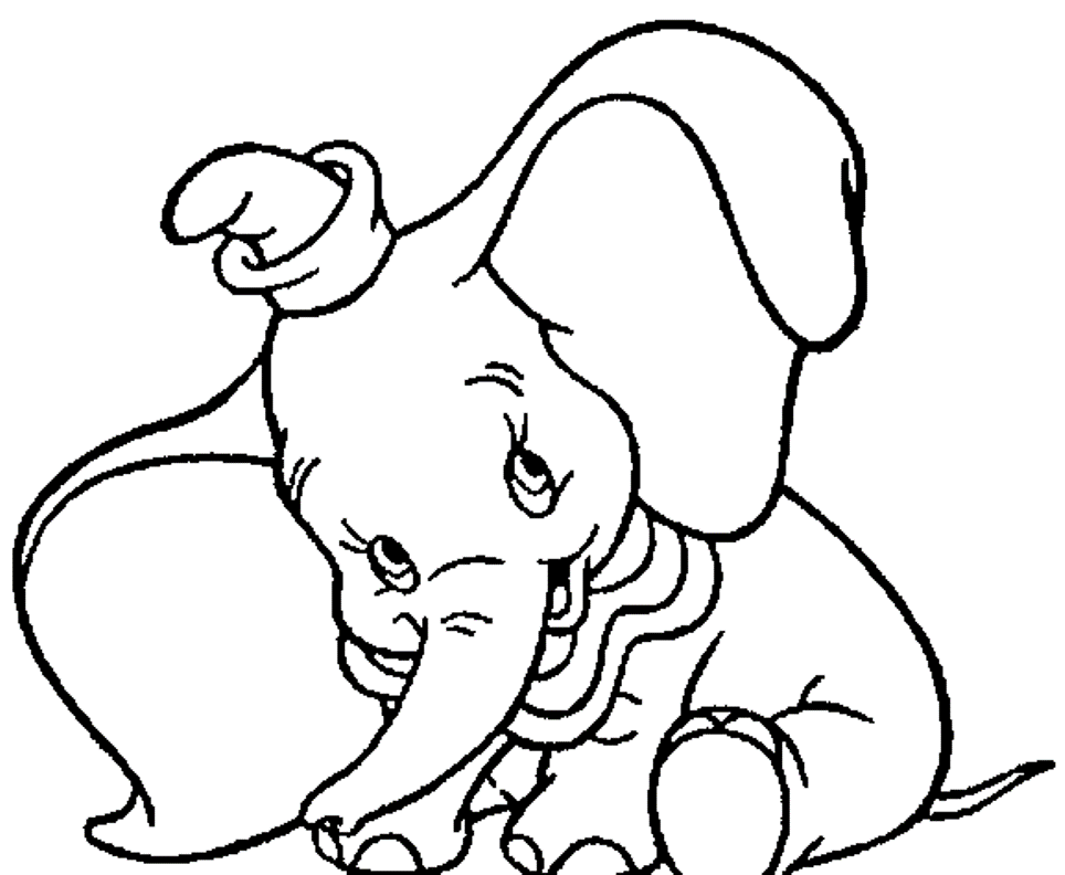 Il timido elefante Dumbo disegno da colorare