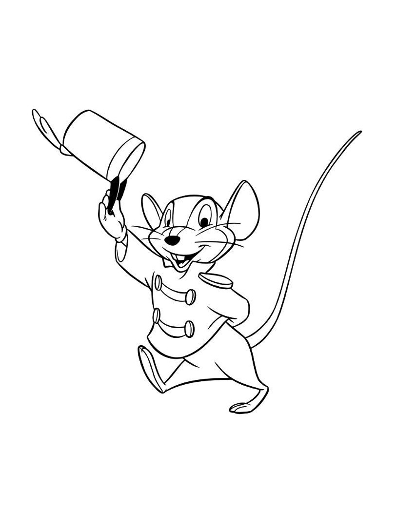 Il topo Timoteo da colorare Dumbo