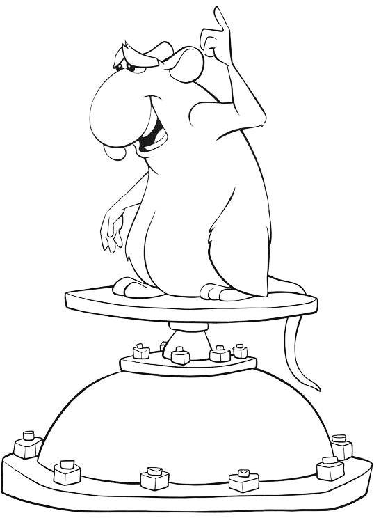 Il topolino Django disegni da colorare di Ratatouille