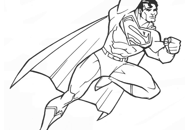 Il veloce supereroe Superman disegno da colorare