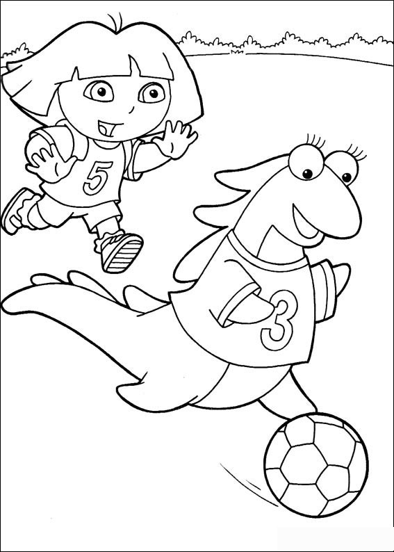 Isa l’ iguana e Dora l’ esploratrice disegno da colorare