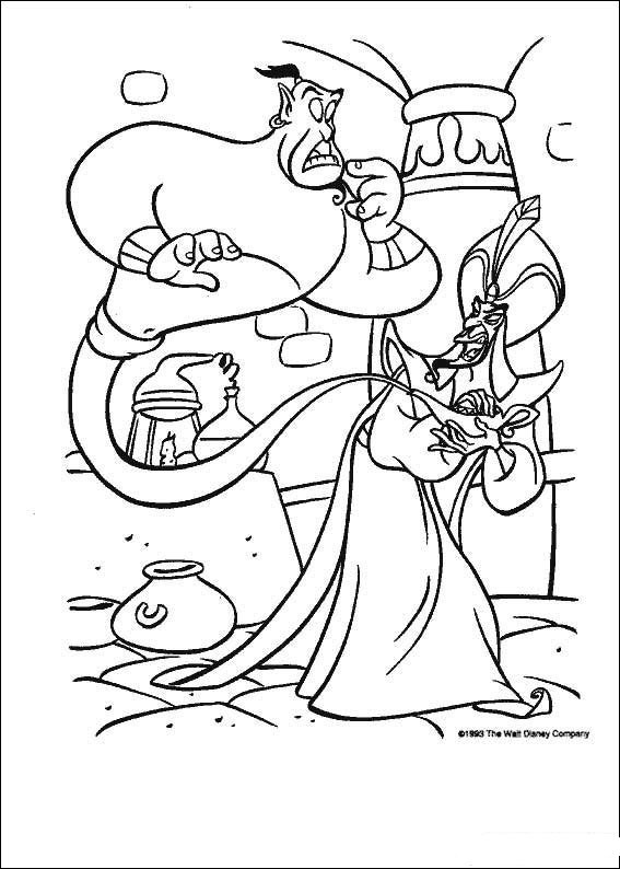 Jafar e il Genio disegni da colorare gratis