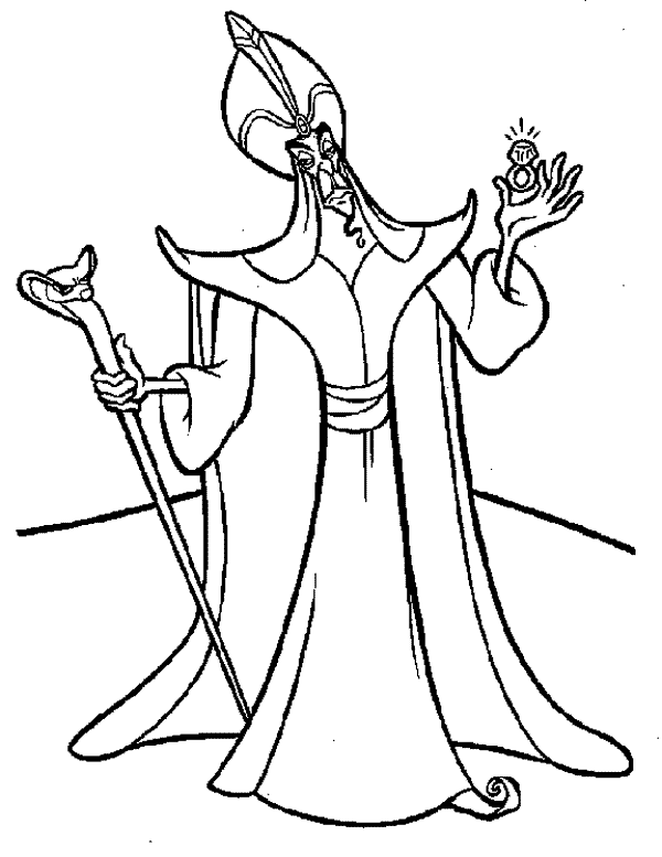 Jafar e l’ anello disegni da colorare gratis