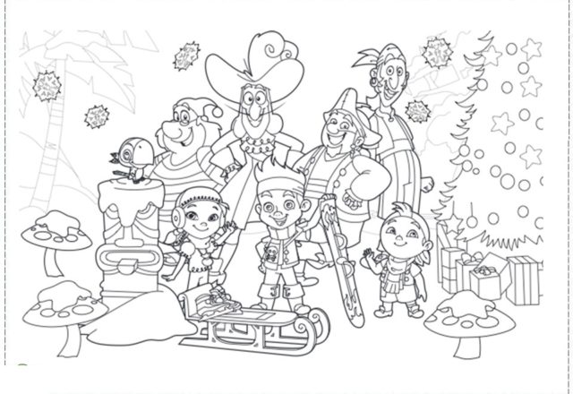 Jake e i pirati dell’ isola che non c’ è e il Natale disegno da colorare