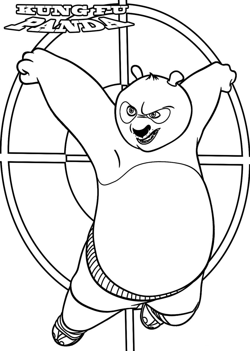 Kung fu panda 5 disegni da colorare gratis