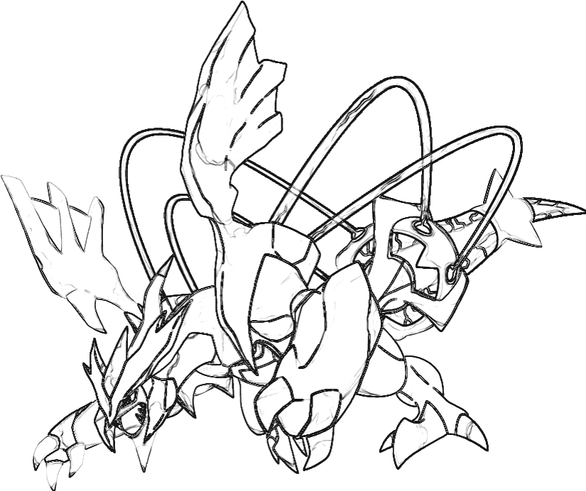 Kyurem Pokemon disegno da colorare gratis