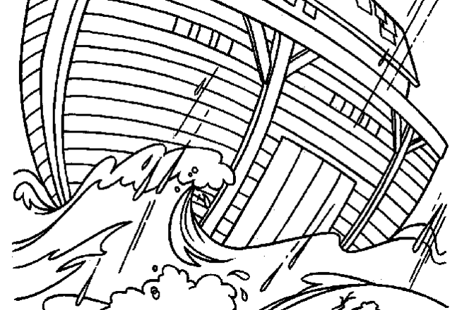L’ Arca di Noè in mezzo alla tempesta disegni da colorare