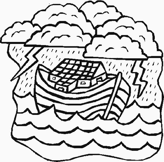 L’ Arca di Noè nel mare burrascoso disegni gratuiti