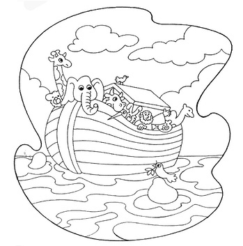 L’ Arca di Noè piccolo disegno da colorare