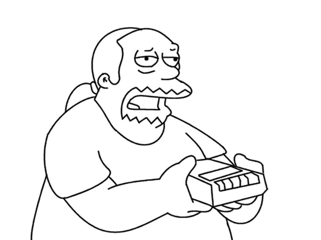 L’ Uomo dei fumetti dei Simpson disegno da colorare