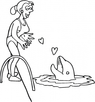 L’ amore per i delfini disegni da colorare