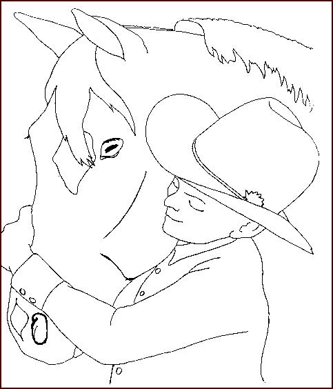 L’ amore per il cavallo disegno da colorare gratis