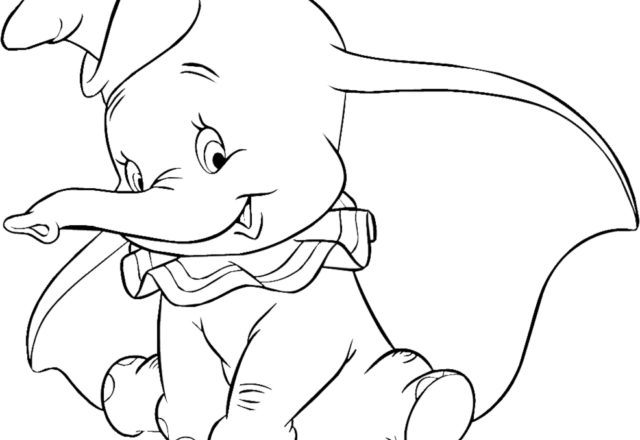 L’ elefante Dumbo disegno da stampare e da colorare gratis
