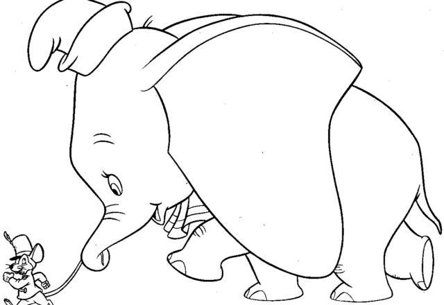 L’ elefante della Disney Dumbo da colorare